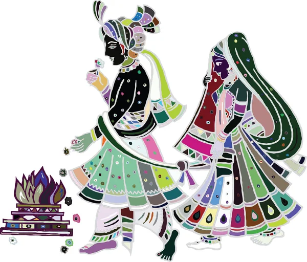 Παραδοσιακός ινδικός γάμος — Φωτογραφία Αρχείου