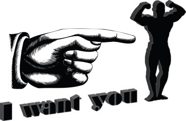 I want you clipart