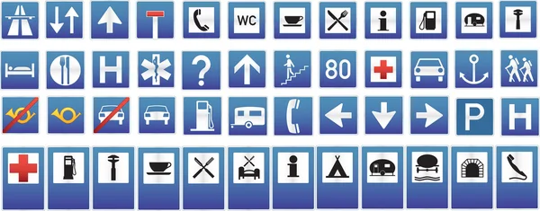 Bilgi trafik işaretleri — Stok fotoğraf