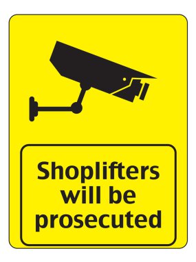 Shoplifters will be prosecuted clipart
