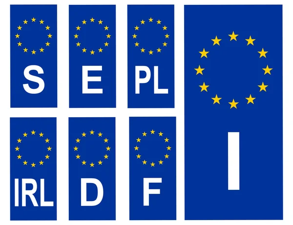 Painéis por país da União Europeia — Fotografia de Stock