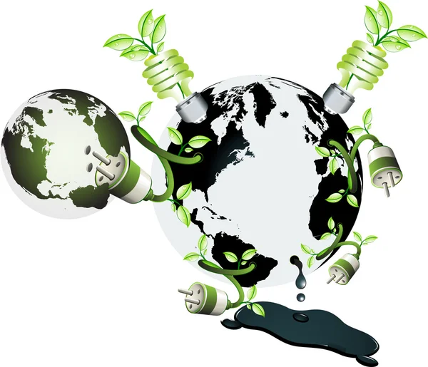 Ökológia világ és a zöld energia — Stock Fotó