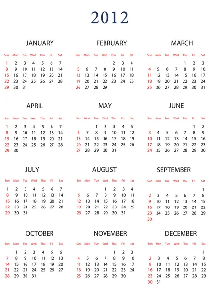 stock image Template for calendar 2012