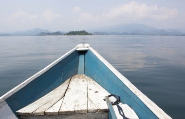 Boat on the Lake Kivu clipart