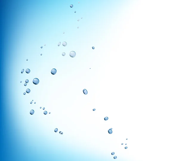 Dybt blåt vand og bobler - Stock-foto