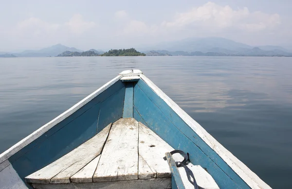 Barco no Lago Kivu — Fotografia de Stock
