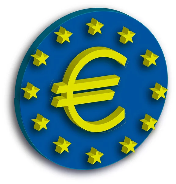 Símbolo monetário euro — Fotografia de Stock