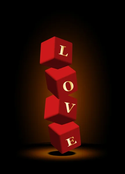 Кубы любви — стоковое фото