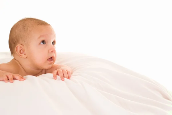 Baby on a white — Stock Photo, Image