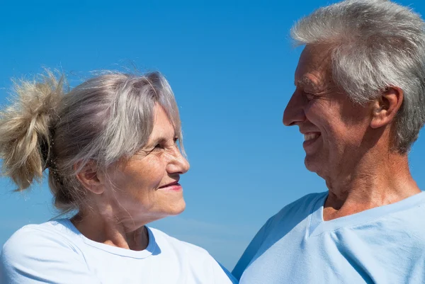 stock image Old couple at nature