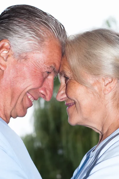 stock image Aged couple smiling