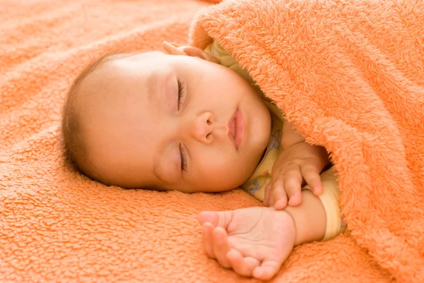 Baby on a towel — Stock Photo, Image