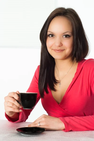 Nice girl with a cup — Stock Photo, Image