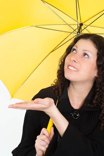 Donna con un ombrello — Foto Stock