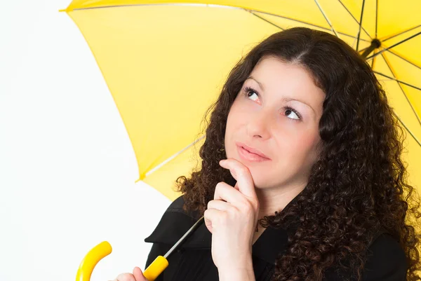 Donna con un ombrello — Foto Stock