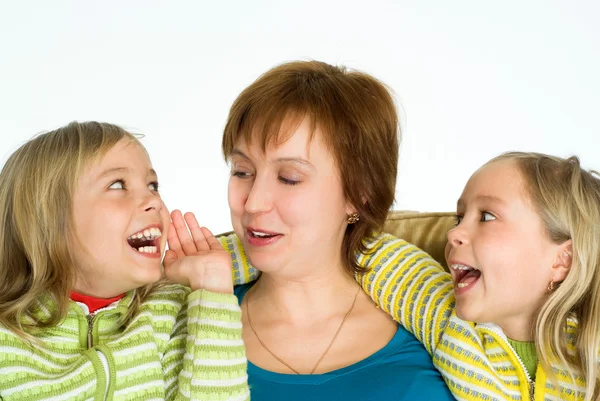 Šťastná matka s dcerami — Stock fotografie