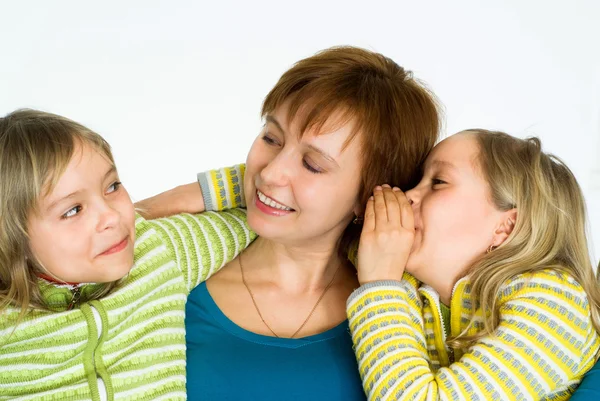 Щаслива мама з дочками — стокове фото
