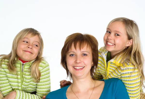Felice mamma con le figlie — Foto Stock