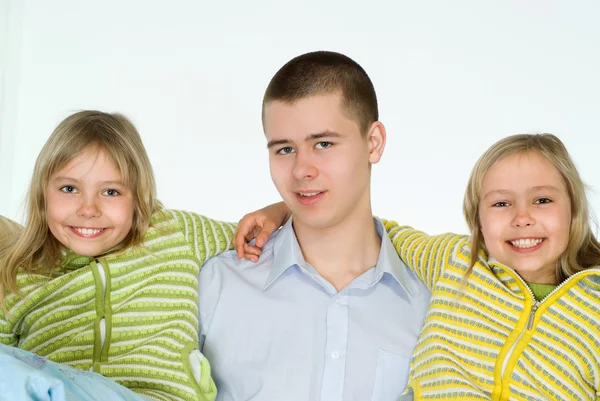 Teenager with her sisters — Stock Photo, Image