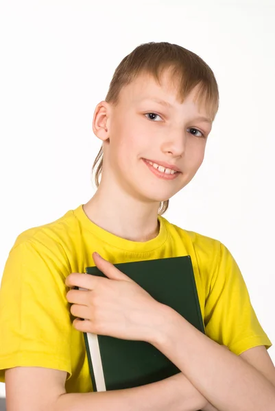 Junge in einem gelben — Stockfoto