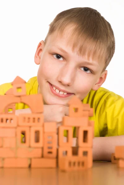 构建的年轻男孩 — 图库照片