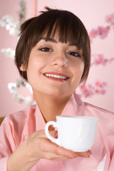 Girl in the pink — Stock Photo, Image