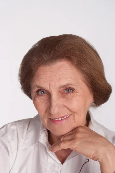 Vakker eldre kvinne – stockfoto