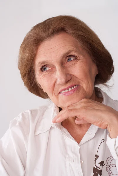 Mooie bejaarde vrouw — Stockfoto