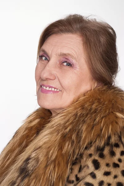 Mooie bejaarde vrouw — Stockfoto