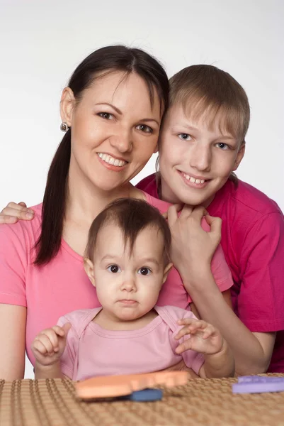 Mor og hendes børn - Stock-foto