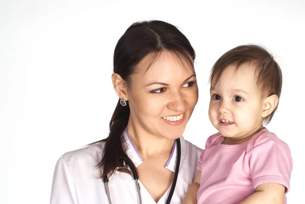 Doctor with small patient — Stock Photo, Image