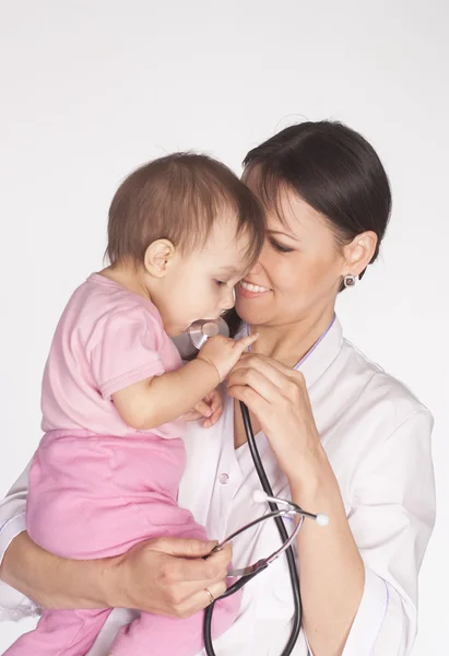 护士与宝宝 — 图库照片