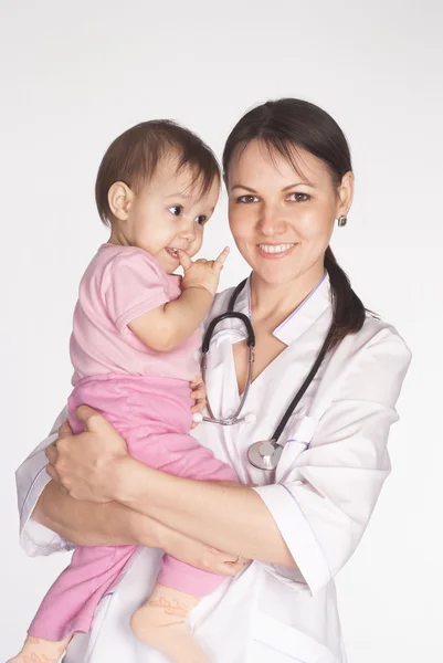 Enfermera con un bebé — Foto de Stock