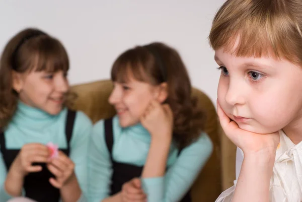 Girl with her cousins — Stock Photo, Image