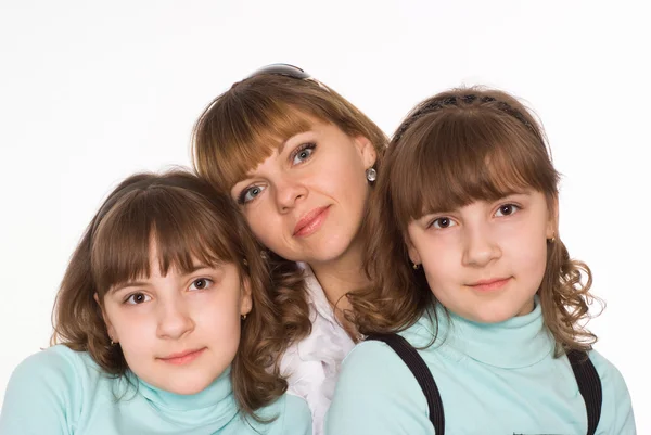 Mom with her daughters — Stockfoto