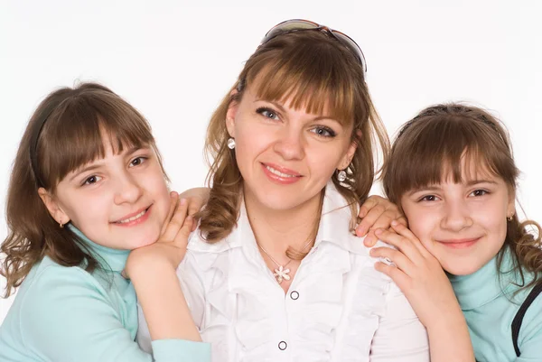 Mom with her daughters — Stock Photo, Image