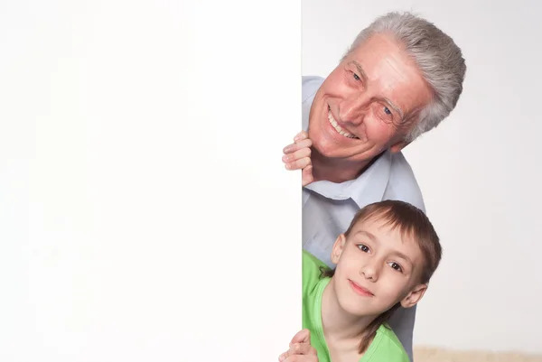 stock image Grandfather and grandson