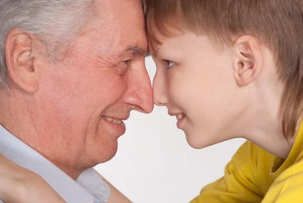 Farfar och sonson — Stockfoto
