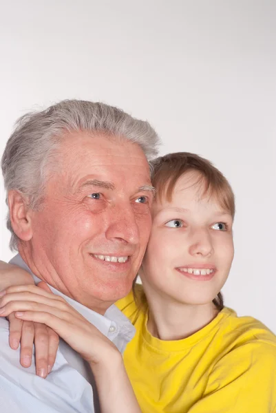 Abuelo y nieto — Foto de Stock