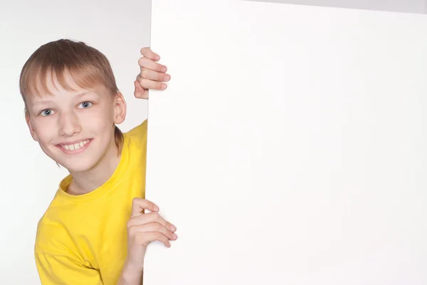 Boy with board — Stock Photo, Image