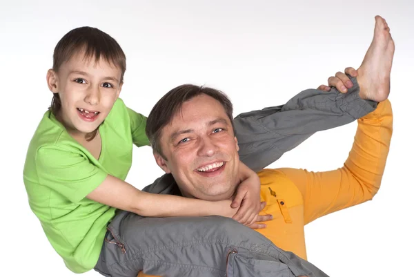 Feliz papá y su hijo — Foto de Stock