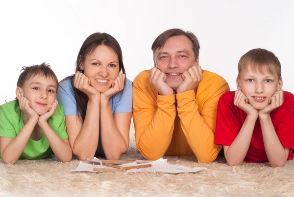 Portrait of a wonderful family — Stock Photo, Image