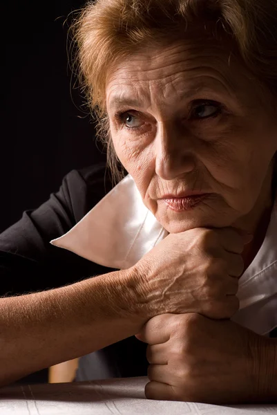 stock image Old woman sitting