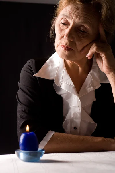 stock image Woman and candle