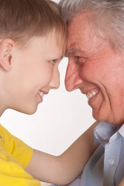 Grandfather and grandson Royalty Free Stock Images