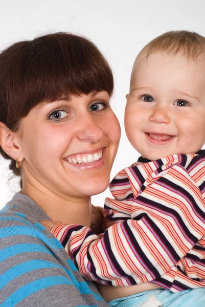 Mother holds her baby — Stock Photo, Image