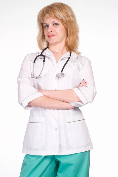 Dottore su bianco — Foto Stock