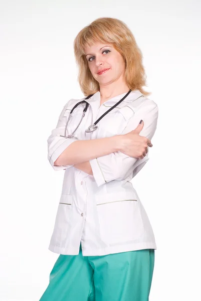 Doctor en blanco — Foto de Stock