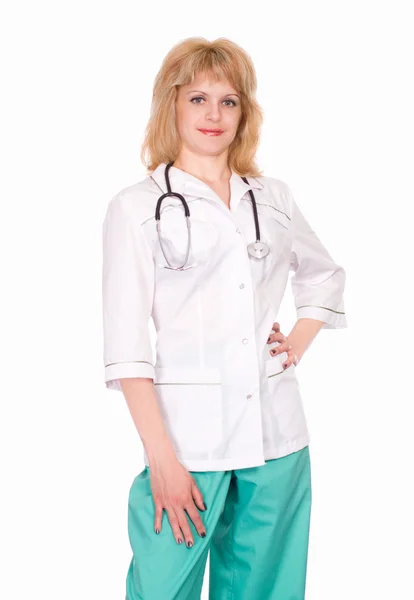 Läkare på vit — Stockfoto