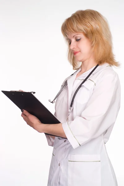 Doctor with list — Stock Photo, Image